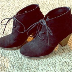 Black Lace-Up Booties, MIA size 8.5